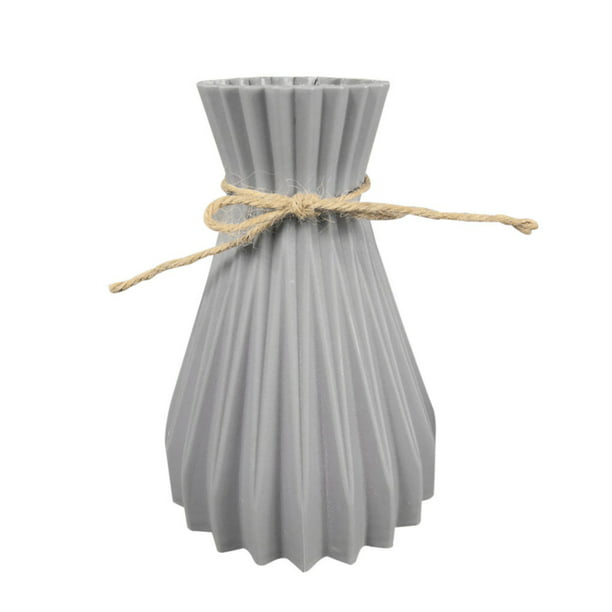 Plastic Vase 17cm for Home Room Wedding Decoration Modern Vase with Rope NEW